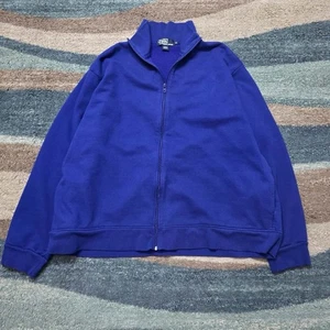 Polo Ralph Lauren Full Zip Jacke XXL Blau Baumwollmischung Track Sweatshirt - Bild 1 von 8