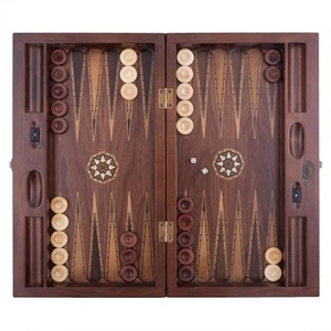 Exclusive Asia Model Backgammon | 20.5" Handmade Wood Board, Luxury Gift Set - Picture 1 of 10