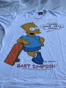 Vintage 1990 Bart Simpson Cool Your Jets Man T-Shirt Erwachsene Large screen stars - Bild 1 von 14