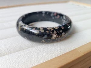 Natural Plum Blossom Jade Agate Bangle Bracelet Inner Diameter 57mm - Picture 1 of 12