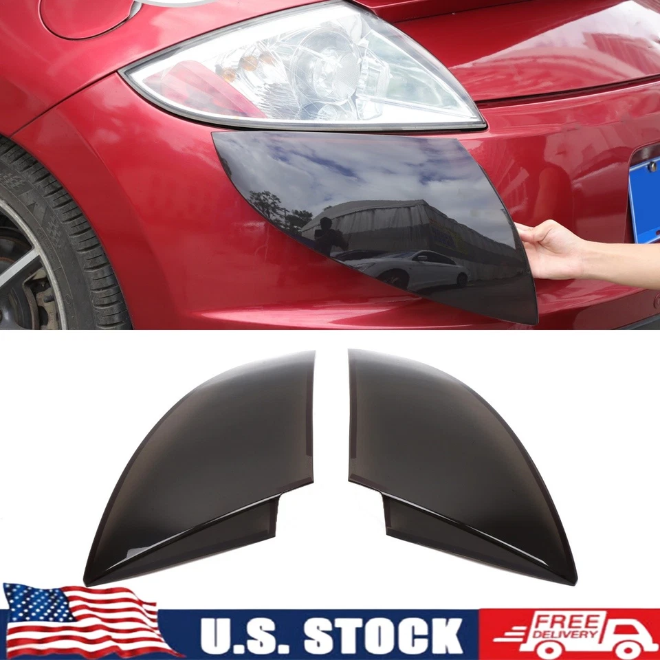 Cubierta protectora de moldura negra ahumada de luz trasera ABS para Mitsubishi Eclipse 2006-11 Foto 1 de 4