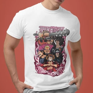 One Piece Anime T-Shirt Luffy Kaido Doflamingo Grafik Tee Unisex Freizeit Top - Bild 1 von 5