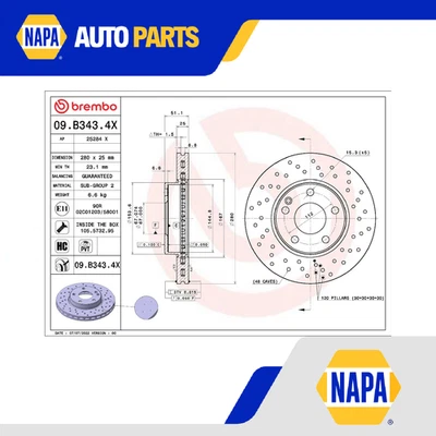 2x Par de discos de freno ventilados para MERCEDES CLA180 C117 1.6 delantero 13 a 19 M270.910 Foto 1 de 4