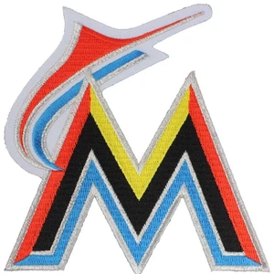 2012 Miami Florida Marlins New 'M' Letter Logo Sleeve Jersey Patch MLB Emblem - Picture 1 of 1