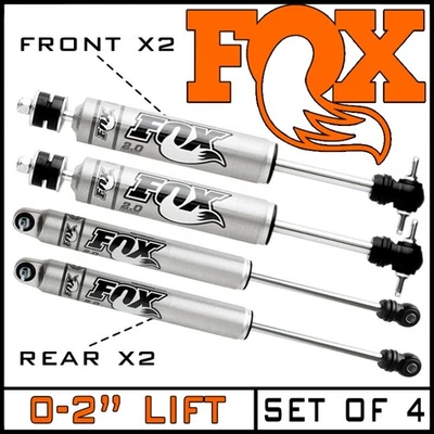Amortiguadores delanteros y traseros FOX Performance 2.0 aptos para Jeep Wrangler TJ 1997-2006 elevación de 0-2" Foto 1 de 4