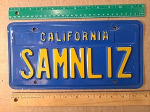 Targhe, California, blu, grande vanità: SAM N LIZ, Samuel ed Elizabeth - Foto 1 di 3