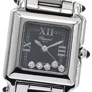 Chopard Happy sports 27/8893-23 5 diamonds black Dial Quartz Ladies Watch_897093 - Picture 1 of 7
