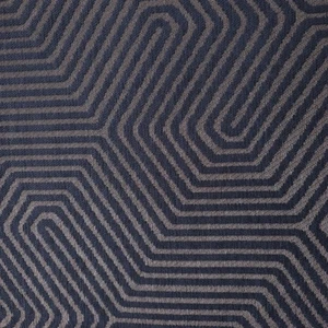 Moderner geometrischer Polsterstoff 54" Meterware marineblau grau Chenille Sofa - Bild 1 von 11