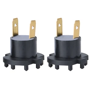 Pair Headlight Sockets Bulb Holders For 3 5 - Picture 1 of 7
