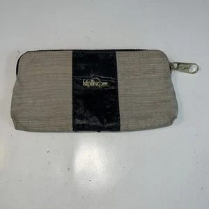 Kipling Camilo Printed Beige Noir Zip Pouch Wallet Recycled Polyester - Picture 1 of 9