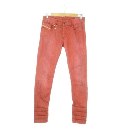 DIESEL SLEENKER pantalones vaqueros slim skinny stretch botón fly 29 rojo /... - Imagen 1 de 4