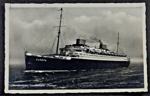 Real Photo Postcard Norddeucher lloydampher "Europa" SHIPS FREE - Picture 1 of 2