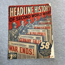 Vintage Headline History of Second World War Los Angeles Examiner Magazine