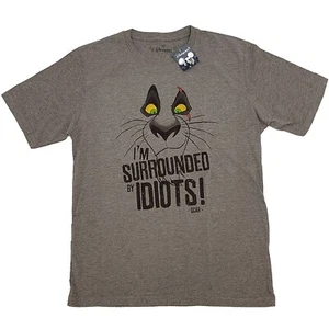 Disneyland Paris Scar I'm Surrounded By Idiots T-Shirt Adult M Disney Parks Grey - Picture 1 of 8