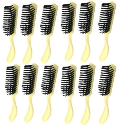 Pacote com 12 escovas de cabelo hospitalar - cabo de plástico, marfim, 7" escovas de cabelo adulto - Imagem 1 de 4