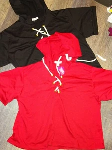 LOT 2 tops shirts hooded women's ~ LARGE ~~ A'GACI short sleeve - Picture 1 of 6