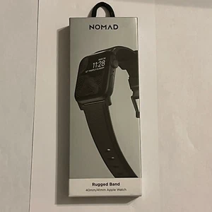 Nomad Rugged Apple Watch Band Black Silicone 40mm 41mm Series 9 8 7 5 SE - Picture 1 of 5