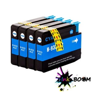 4 Cyan Ink Cartridge replace for HP 932XL 933XL OfficeJet 6600 6700 7110 7512 - Picture 1 of 1