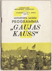 LETONIA 7ª CARRERA DE MOTOCICLETAS TRADICIONAL PROGRAMA COPA GAUJAS KAUSS VALMIERA 1970 - Imagen 1 de 9