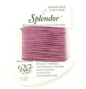 SPLENDOR SILK #S1028 Dusty Mauve Needlepoint Stitching Thread by Rainbow Gallery - Picture 1 of 1
