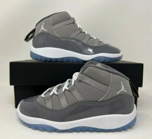 Nike Air Jordan Retro XI 11 TD OG Cool Grey 2021 Toddler Size 10c 378040-005 - Picture 1 of 11