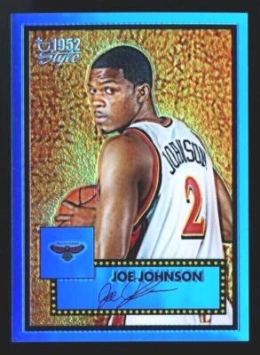 Tarjeta Gem Hof 2006 Topps cromo 1952 estilo refractor azul #2 Joe Johnson 110/149  Foto 1 de 2