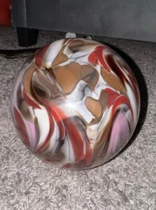 Signed Ocean Beaches Glassblowing Glass Float Ball Orb 5.5" Hand Blown Handmade - Picture 1 of 4