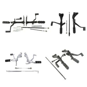 CNC Set Forward Control Complete Kit Pegs Lever Linkage Fit For Harley Sportster - Picture 1 of 17