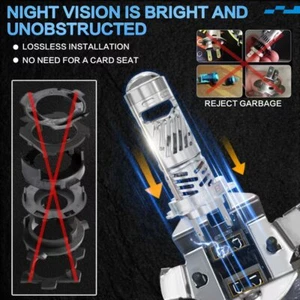 2025 Newest 40000LM H7 LED Car Headlight Bulbs H7 100W 6000K White Light - Picture 1 of 8