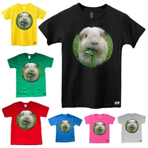 EAKS® Kinder T-Shirt "Eating Guinea Pig" Kids Shirt für Mädchen Meerschweinchen - Bild 1 von 20