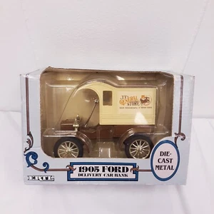1905 Ford Delivery Car Bank w/Key Ertl J.T's General Store Die-Cast Metal 1/25 - Picture 1 of 4