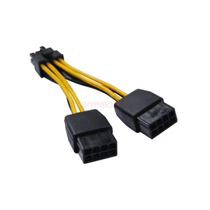 Dual 8 Female to 8 Male Power Cable For NVIDIA Tesla K80 M40 Grid M60 P40 P100 - Picture 1 of 16