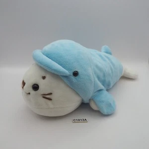 Muñeca de peluche Shirotan Sirotan Seal C1012A capucha delfín 8" Japón - Imagen 1 de 10