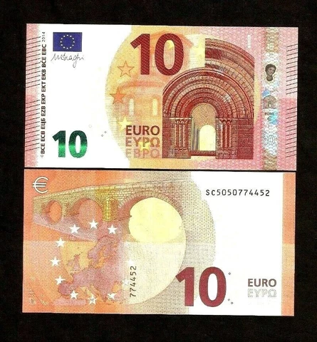European Union ITALY 10 Euros Europe 2014 (SC) Series Sign Draghi UNC EU Money Cover