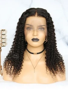 Deep Wave 360 Frontal Wig Virgin Human Hair [360W05] - Picture 1 of 9