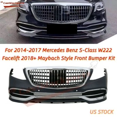 2018+ New Facelift Front Bumper For Mercedes W222 S-Class Maybach Style 560 550 - Imagen 1 de 4