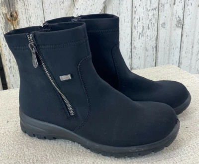 Rieker Cremallera Lateral 37 EE. UU. 7 Piel de Oveja Forrada Invierno Cremallera Lateral Botas Foto 1 de 4