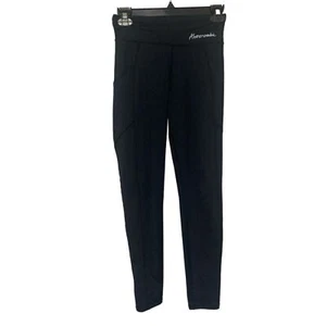 Abercrombie Kids Black Logo Skinny Leggings Pocket - Size 12 GIRLS - Picture 1 of 4