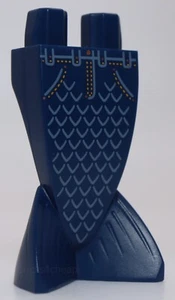 Lego Dark Blue Fish Legs Scale and Belt Pattern - Picture 1 of 2