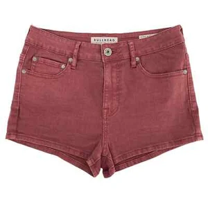 Bullhead Damen Größe 28 kastanienbraun rot Hochhaus Denim Jeans Shorts Junior Größe 9 - Bild 1 von 8