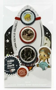2019 ROCKETSHIP 2 MÜNZSET OGP KENNEDY & NATIVE AMERICAN SPASS SET - Bild 1 von 4