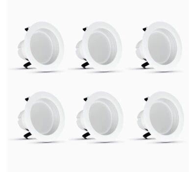 6 Pack 4 Inch LED Recessed Downlight Aluminum Housing, 5000K Daylight - Image 1 of 4