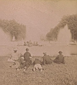 Versailles Schloss Brunnen Frankreich altes Stereo Foto 1890 - Bild 1 von 3