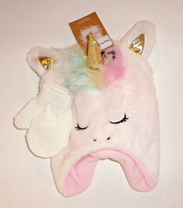 JUEGO DE GUANTES DE GORRO Y GUANTES DE PIEL DE INVIERNO PARA NIÑAS PEQUEÑAS ¡NUEVO!¡! - Imagen 1 de 3