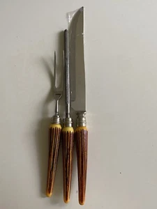 Vtg  Carving Set BAKELITE Fork, Knife + Sharpening Rod - Bild 1 von 2