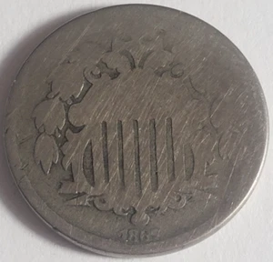 Shield Nickel 1867 #102 - Picture 1 of 2