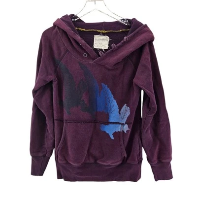 Sudadera con Capucha Free People We The Free Mujer Pequeña Hoja Púrpura Gráfico Algodón Foto 1 de 4