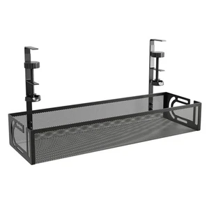 Under Desk Cable Tray Management No Drill Tidy Wire Cord Storage Rack Organizer - Afbeelding 1 van 12