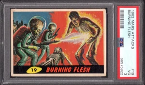1962 Mars Attacks -- Burning Flesh #19 -- PSA 3 VG - Picture 1 of 3