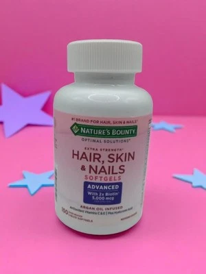 Nature's Bounty Optimal Solutions Hair Skin&Nails Extra Strength 150ct Exp 05/26 - Image 1 of 4